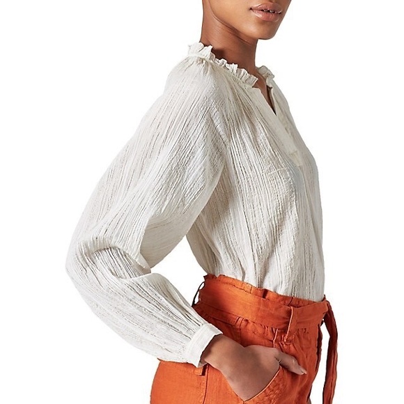 Joie | The Elza Blouse in Porcelain Size S - Picture 2 of 12